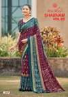 Shabnam Vol 22 By Kashvi Dull Moss Printed Bandhej Saree Suppliers In India